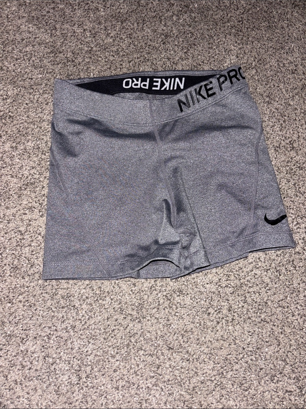 Nike Pro Women's Heather Gray Bike Shorts